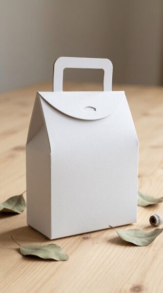 El Geçme Beyaz Çerez Hediyelik Çantası-12’li, Kına Nikah Parti Hediye Kutusu, No:4 - 15x8x19 cm