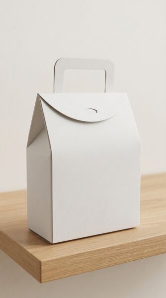 El Geçme Beyaz Çerez Hediyelik Çantası-12’li, Kına Nikah Parti Hediye Kutusu, No:4 - 15x8x19 cm