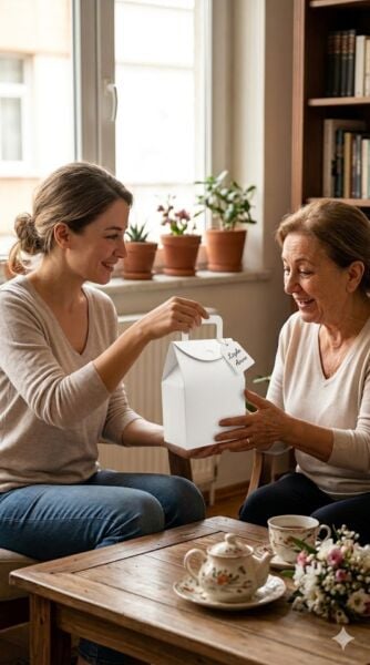 El Geçme Beyaz Çerez Hediyelik Çantası-12’li, Kına Nikah Parti Hediye Kutusu, No:4 - 15x8x19 cm
