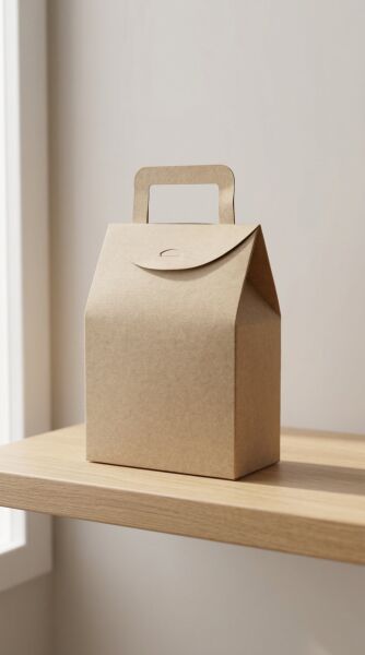 El Geçme Kraft Çerez Hediyelik Çantası - 6lı, Kına Nikah Parti Hediye Kutusu, No:4 - 15x8x19 cm