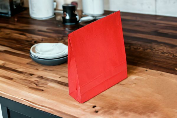 Roco Paper Hediye Paketi 35*8*54 cm Kese Kağıdı Yapışkanlı Ağız Bordo 25'li Paket