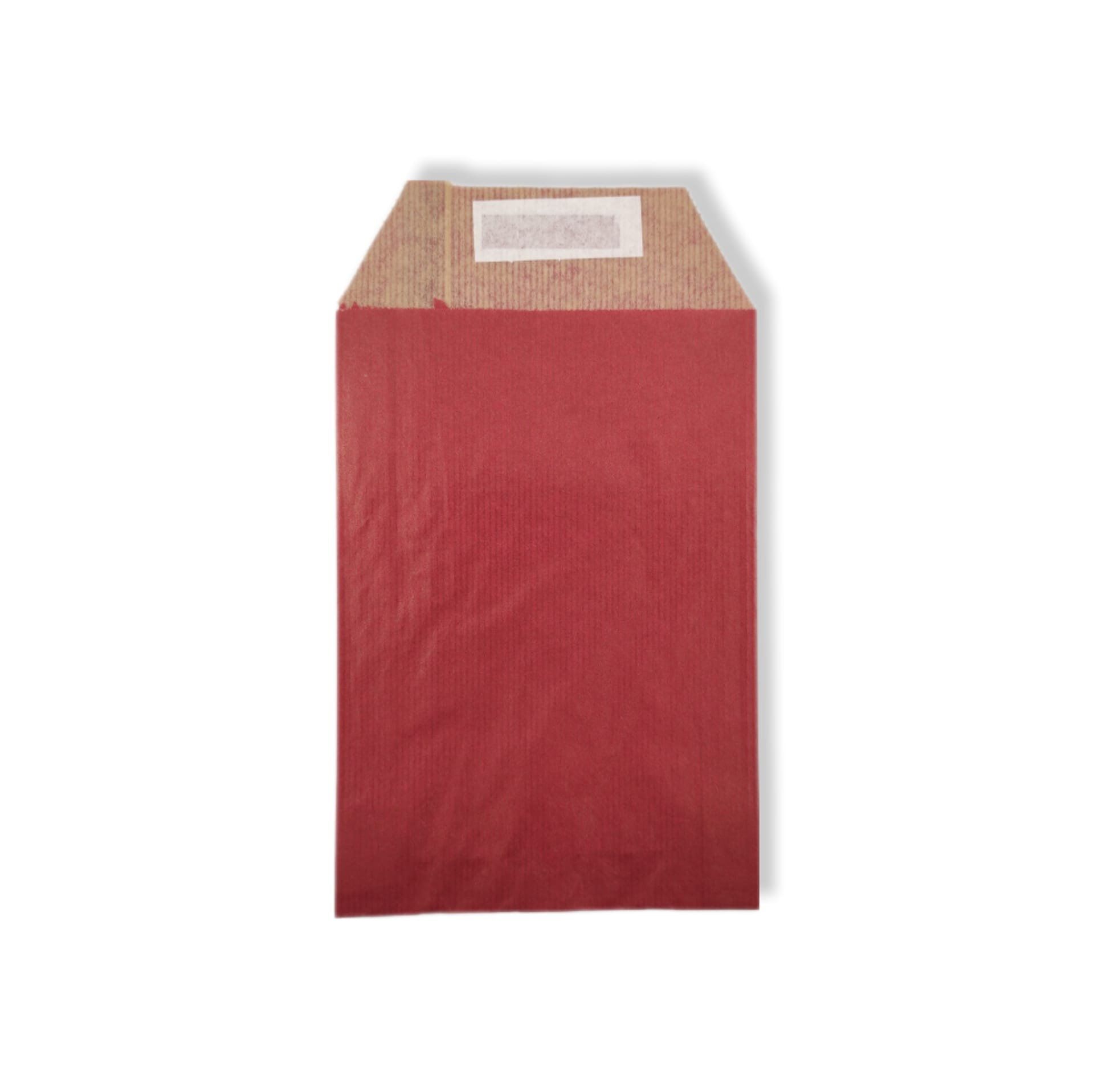Hediye Paketi 25x6x30 Cm Dipsiz Kese Kağıdı Yapışkanlı Ağız Kırmızı 25'li Paket