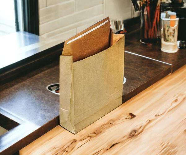 Roco Paper Hediye Paketi 35*8*54 cm Kese Kağıdı Yapışkanlı Ağız Altın 25'li Paket