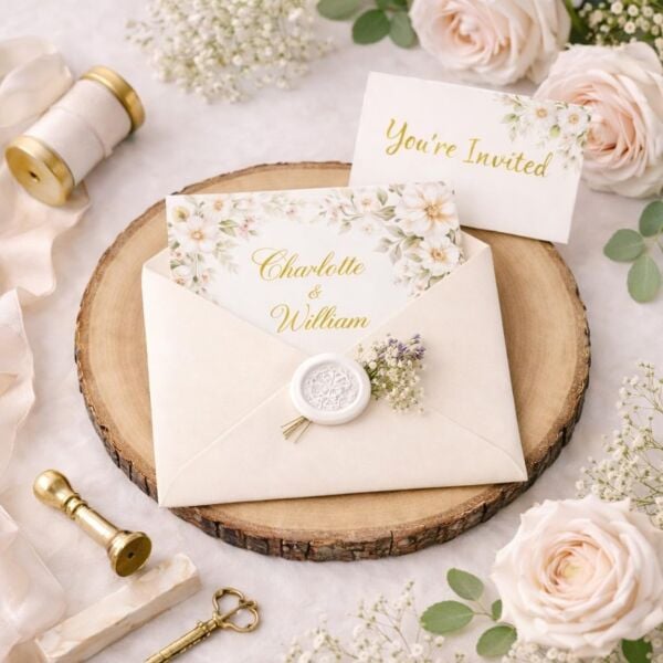 Krem Davetiye Zarfı, Dayanıklı Mat Tebrik Kartı ve Mektup Zarfı Seti, 50 Adet, 13x18 cm - 140 gr