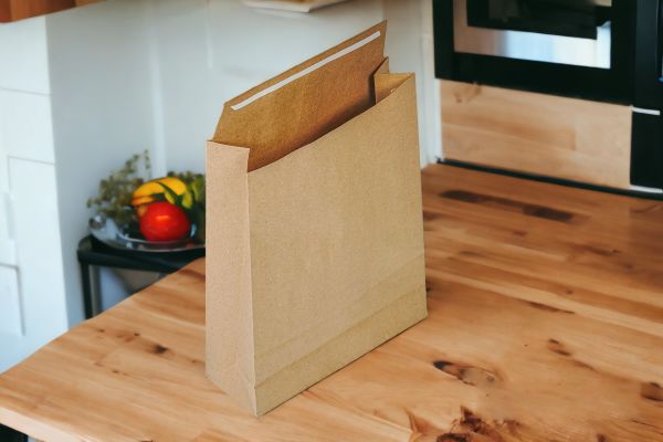 Roco Paper Hediye Paketi 15*6*25,5 cm Kese Kağıdı Yapışkanlı Ağız Kraft 25'li Paket