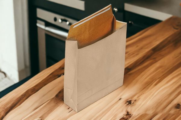 Roco Paper Hediye Paketi 30*8*40 cm Kese Kağıdı Yapışkanlı Ağız Gümüş 25'li Paket