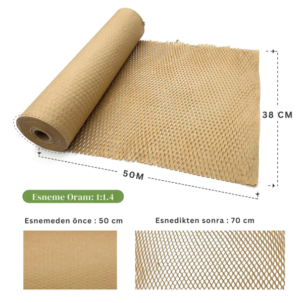 Petek Dolgu Ambalaj Kağıdı 38 Cm X 50 Metre