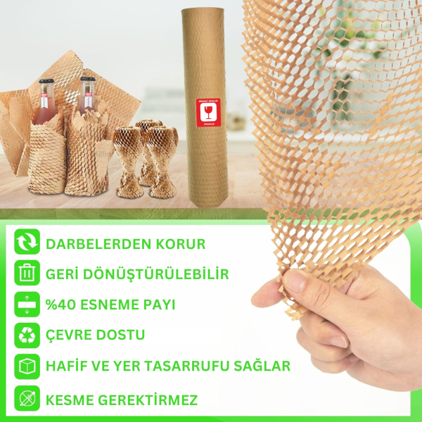 Petek Dolgu Ambalaj Kağıdı 38 Cm X 50 Metre