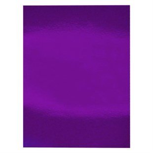 Metalik Fon Kartonu - Aynalı Fon Kartonu - 250 Gr. 50x70 Cm - Mor