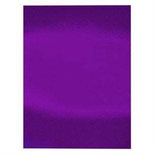 Metalik Fon Kartonu - Aynalı Fon Kartonu - 250 Gr. 50x70 Cm - Mor