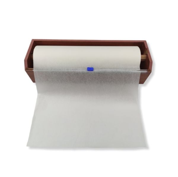 Sürgülü Bıçak Ve Ahşap Kutusu Ile Gelen Beyaz Pelur Kağıt 30 Cm X 150 Metre 18 gr./m.