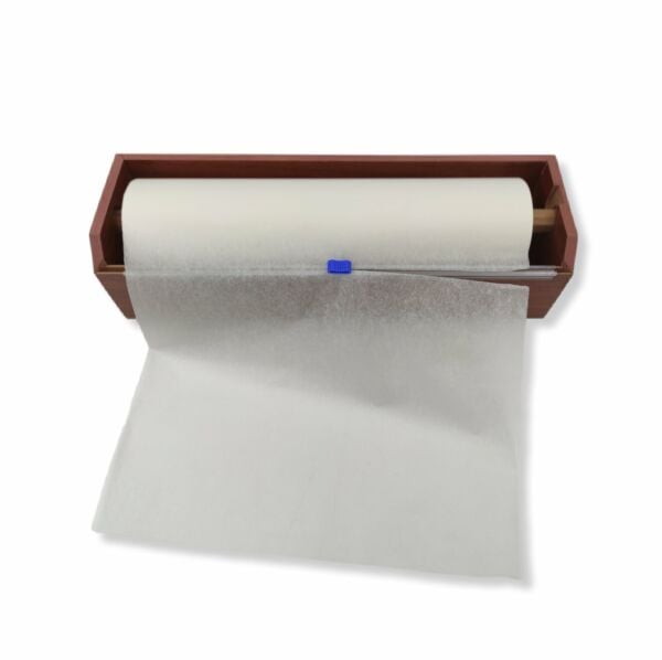 Sürgülü Bıçak Ve Ahşap Kutusu Ile Gelen Beyaz Pelur Kağıt 30 Cm X 150 Metre 18 gr./m.