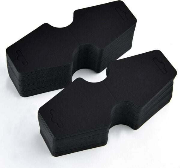 Siyah Takı Kolye ve Bileklik Kartları - Takı Asma Kartı 100 adet 9 x 4 cm