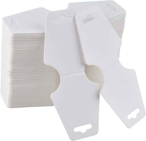 Roco Paper Özel Baskı Takı Kolye ve Bileklik Kartları - Anahtarlık Asma Kartı 100 adet 9 x 4 cm, Siyah - CMYK