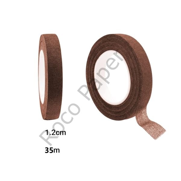 Çiçek Bandı Kahverengi  12 Rulo 1 cm x 35 m