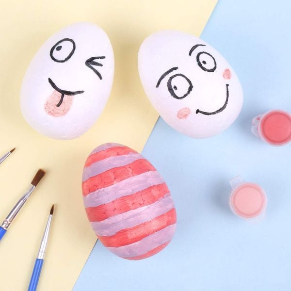 Yumurta Strafor Köpük Top - Yapay Çiçek Çekirdeği Topu - 15 Adet - 3.5x2.5 Cm