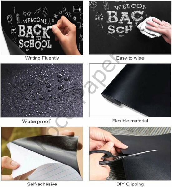 Çıkarılabilir Kara Tahta Blackboard Sticker Duvar Çıkartması 45x200cm