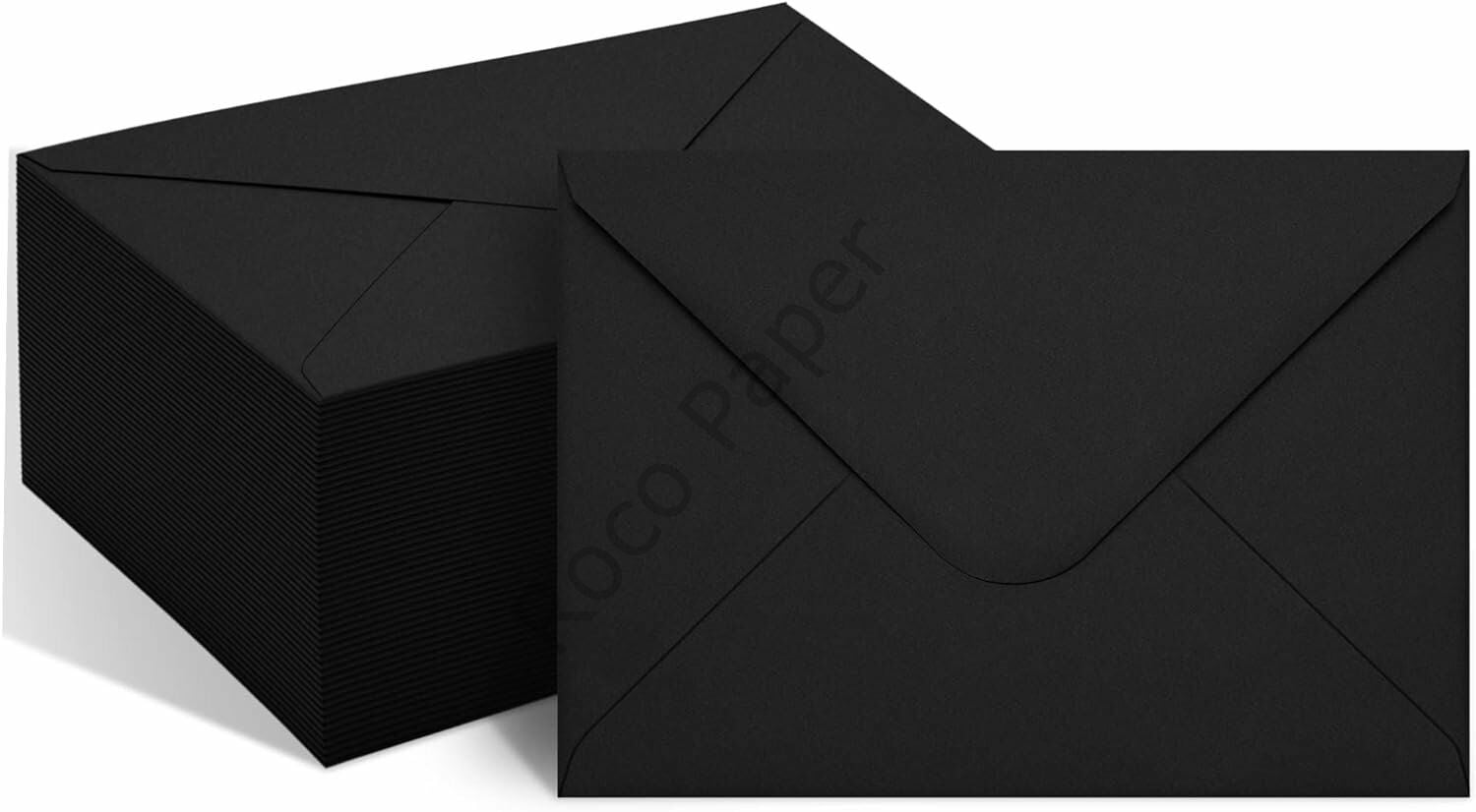Roco Paper | Roco Paper Siyah Zarf 8x12 Cm 50 Adet