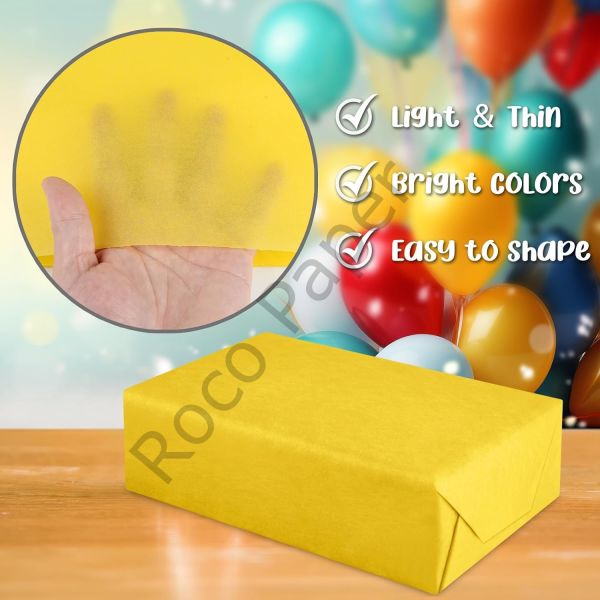 Pelur Kağıt - Sarı 17 gr/m. 50*70 cm - 25'li Paket