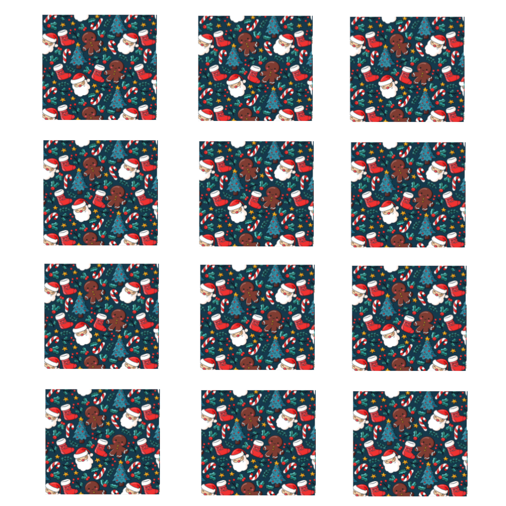 Yılbaşı Sticker - 12 Adet - Yılbaşı Duvar, Cam, Hediye Kutusu Sticker - 5x4.5 Cm, - E1