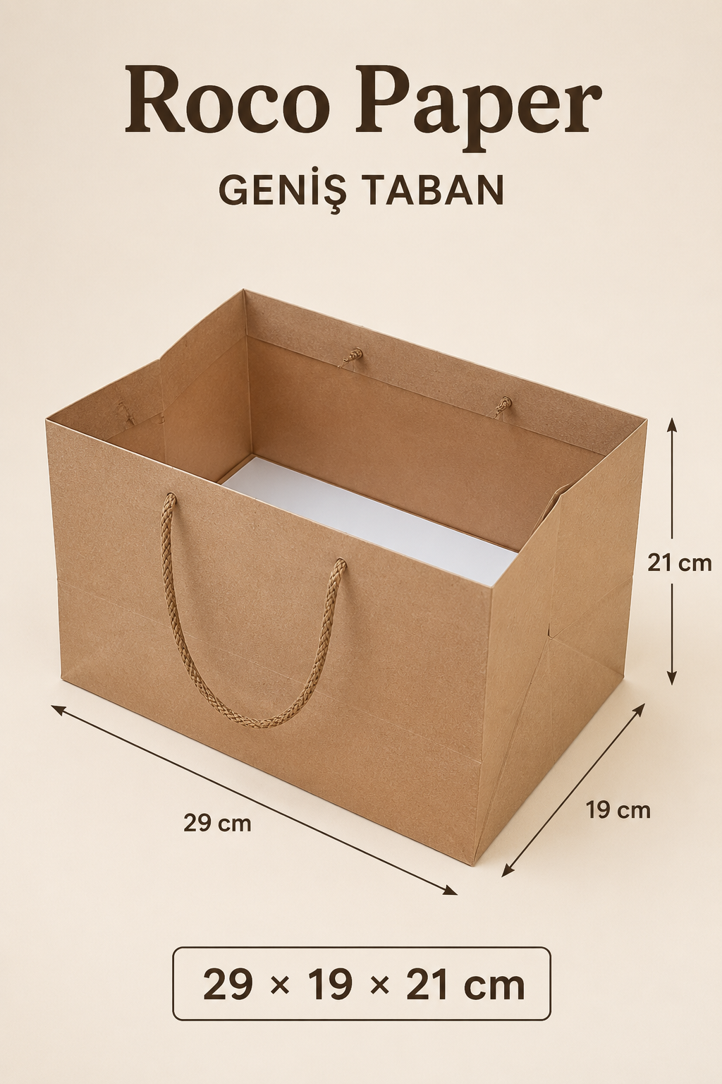Kraft Karton Çanta 19x29xh:21 Cm (10'LU PAKET)