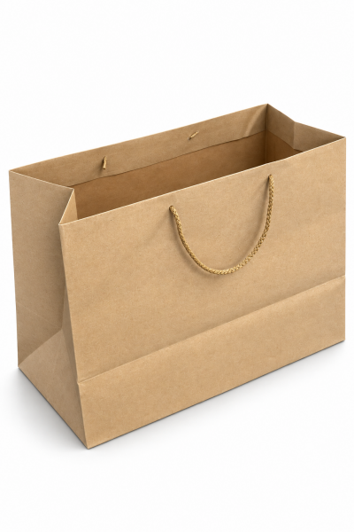 Kraft Karton İpli Alışveriş, Hediye Çantası,  22x45x33 Cm (10'lu Paket)