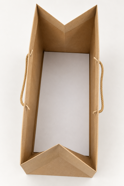 Kraft Karton İpli Alışveriş, Hediye Çantası,  22x45x33 Cm (10'lu Paket)