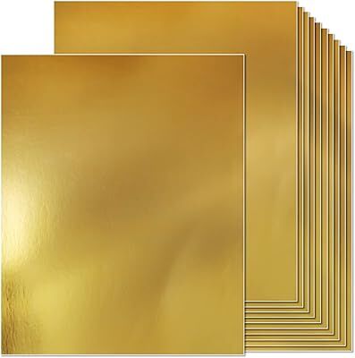 Metalik Fon Kartonu - Aynalı Fon Kartonu - 200 Gr. 50x70 Cm - Altın