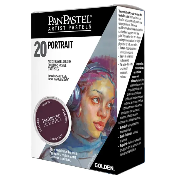Portrait Set 20 Renk Krapon, Şönil, Eva için toz pastel Yüksek Pigment