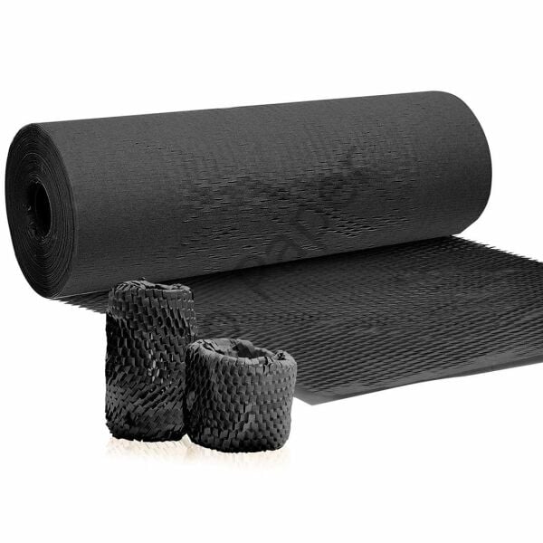 Petek Dolgu Ambalaj Kağıdı 38Cm X 5 Metre - Siyah