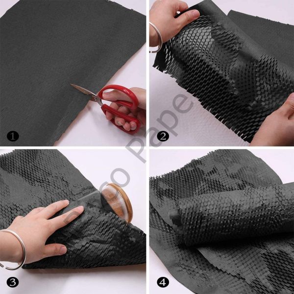 Petek Dolgu Ambalaj Kağıdı 38Cm X 5 Metre - Siyah