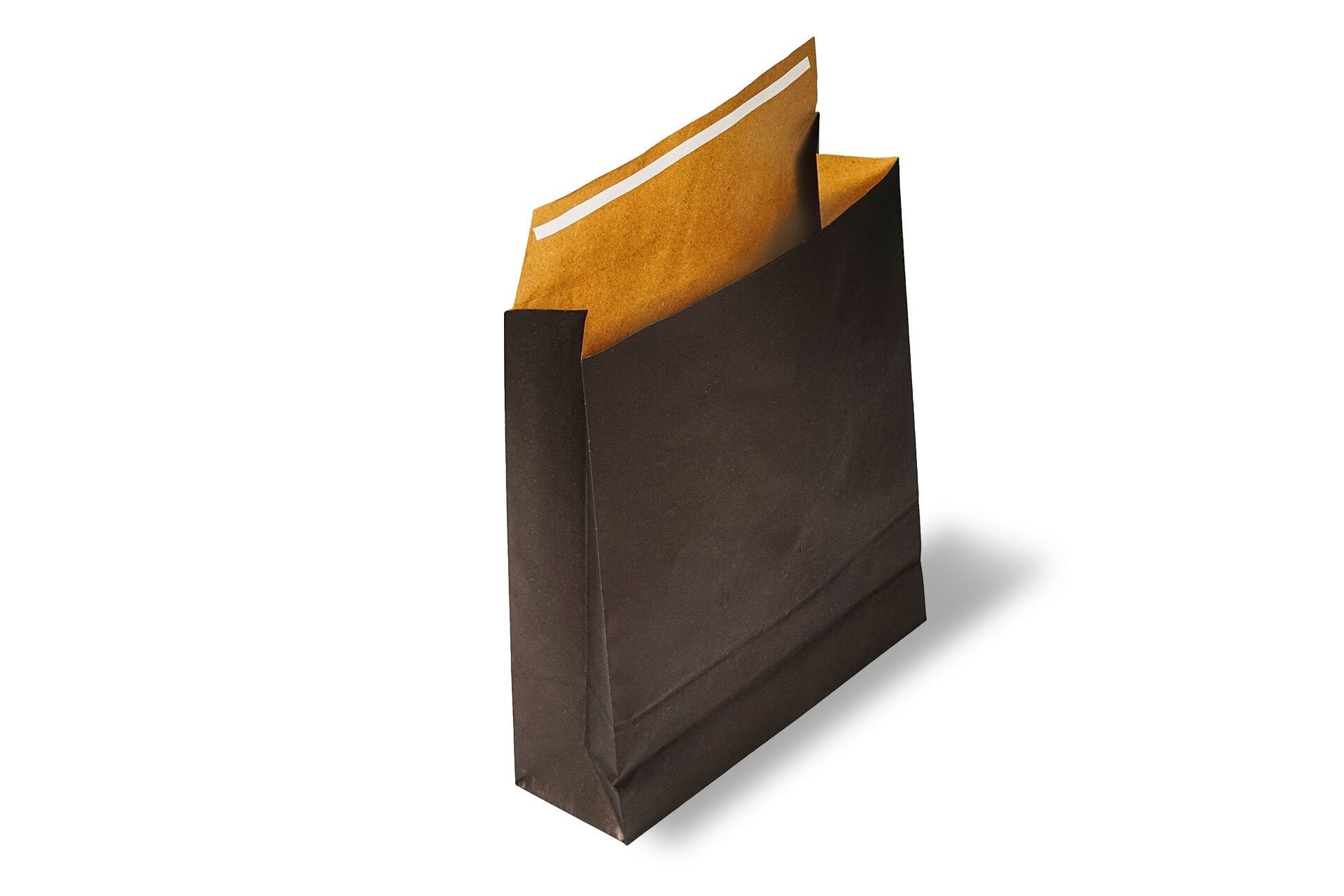 Roco Paper Bantlı Hediye Zarfı 22x28x8 cm Kese  - Siyah 24'lü Paket