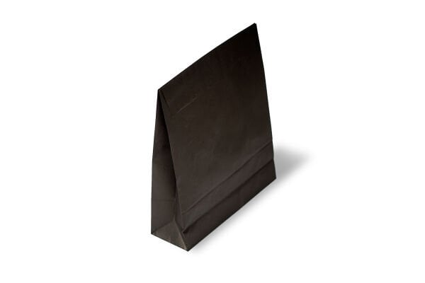Roco Paper Bantlı Hediye Zarfı 22x28x8 cm Kese  - Siyah 24'lü Paket