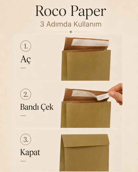 Roco Paper Bantlı Hediye Zarfı 25x30x8 cm Kese  - Altın 24'lü Paket