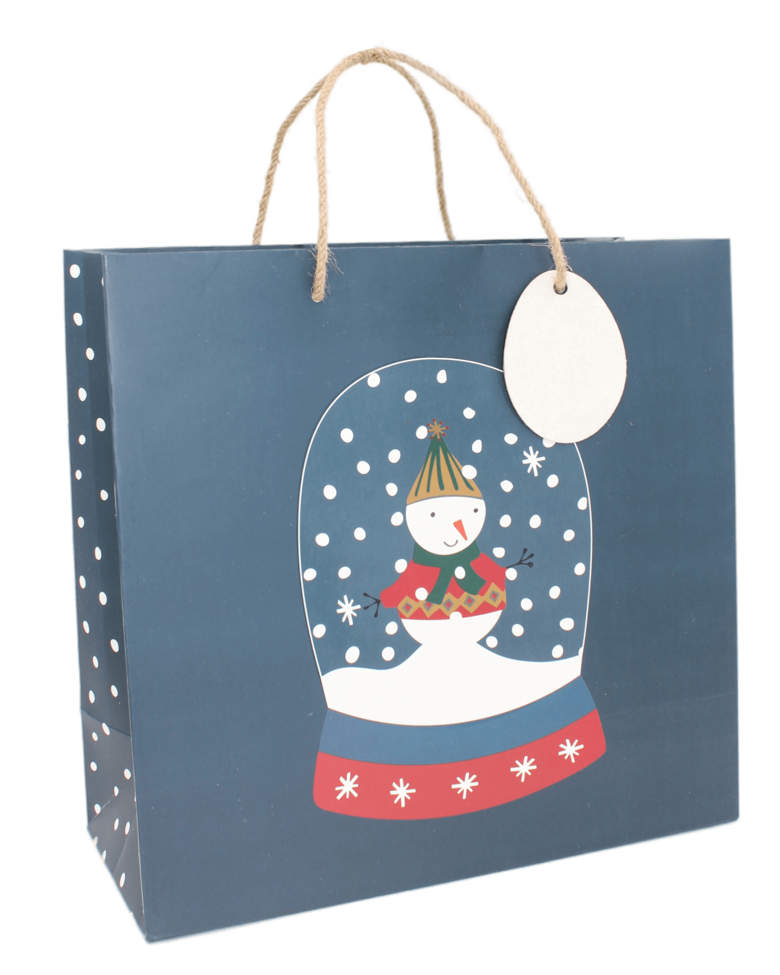 Yılbaşı Desenli Hediyelik Karton Çanta - Baskılı Karton Çanta - 33x32x13.5 Cm - Sgb5