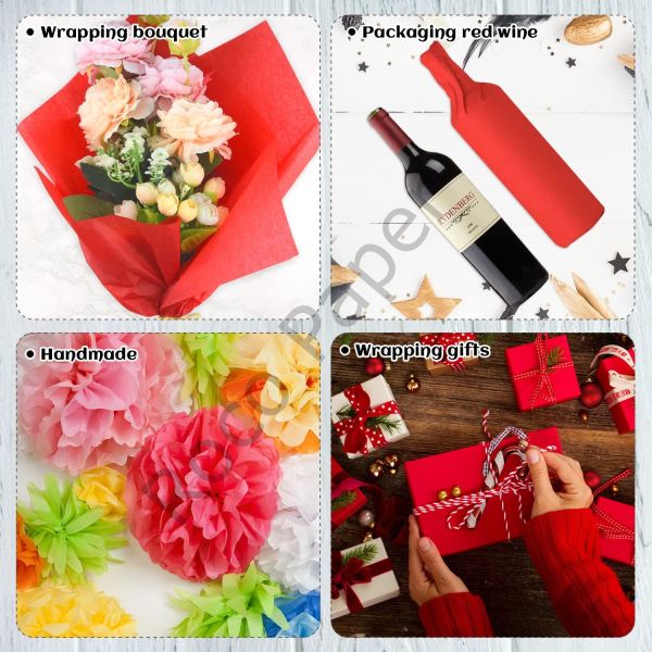 Pelur Kağıt - 20x30 Cm A4 - 100 Adet Kırmızı Renk