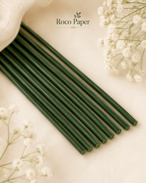 PVC Plastik Kaplı Çiçek Teli 2 mm. 30 cm - 10 Adet Bitki Sabitleme Teli