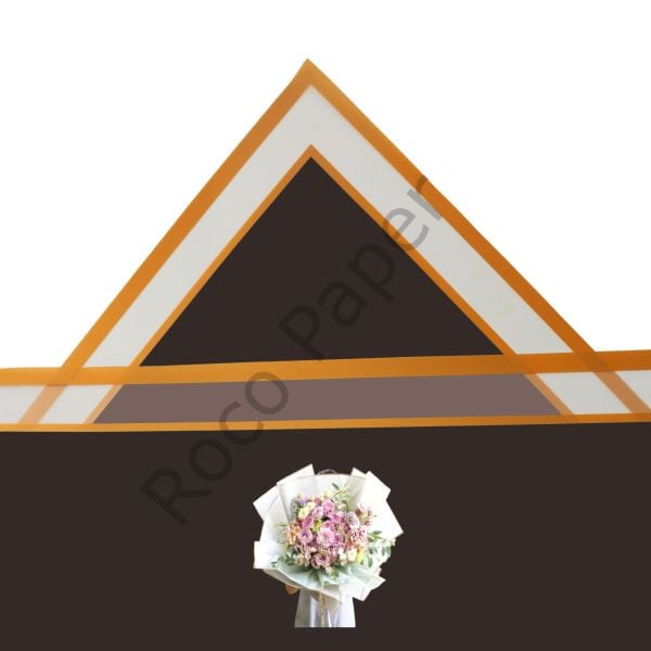 Çiçek Buket Kağıdı - Çiçek Ambalaj Kağıdı - Siyah Lüks Kenarlı - 20 Adet - Mat Opp 58x58 Cm