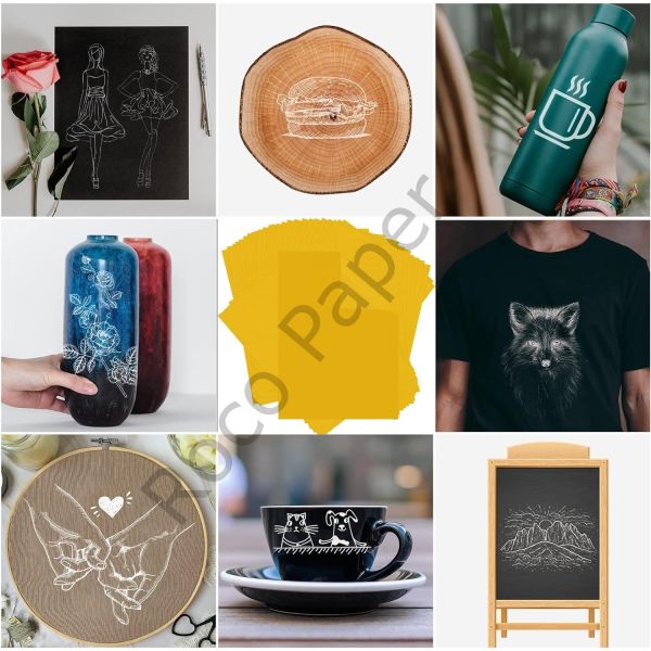 Roco Paper Karbon Grafit Transfer Kağıdı Sarı - 21*31 cm - 100'lü