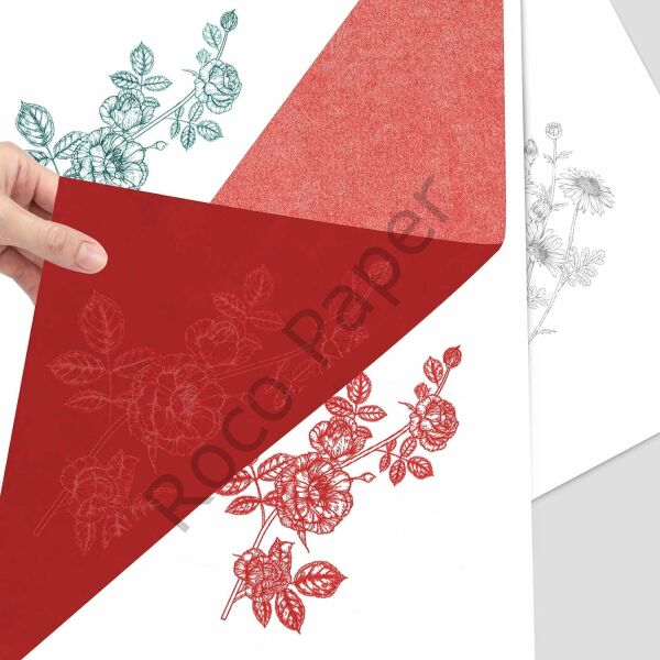 Roco Paper Karbon Grafit Transfer Kağıdı Kırmızı - 44*62 cm - 2'li