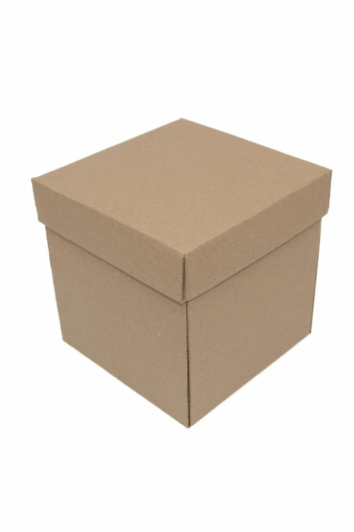 Yılbaşı Hediye Kutusu - 10 Adet - E Ticaret Kutusu - Kapaklı Kutu 15x15x15 Cm
