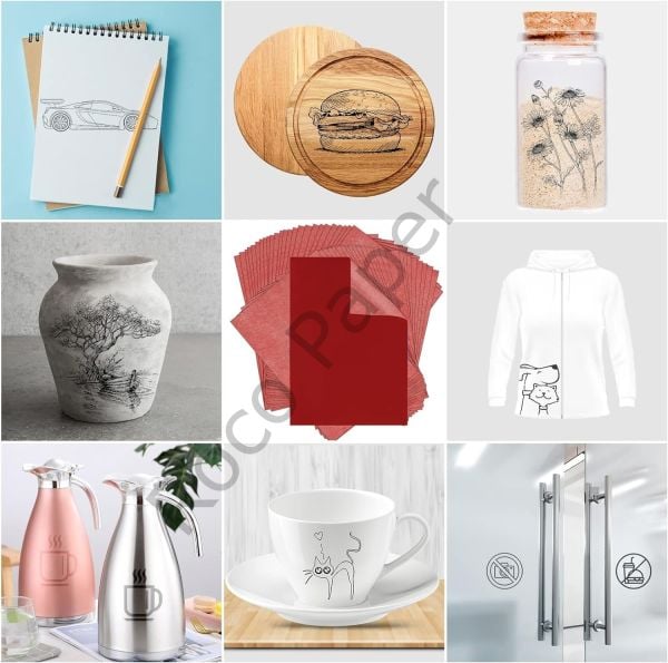 Roco Paper Karbon Grafit Transfer Kağıdı Kırmızı - 21*31 cm - 5'li