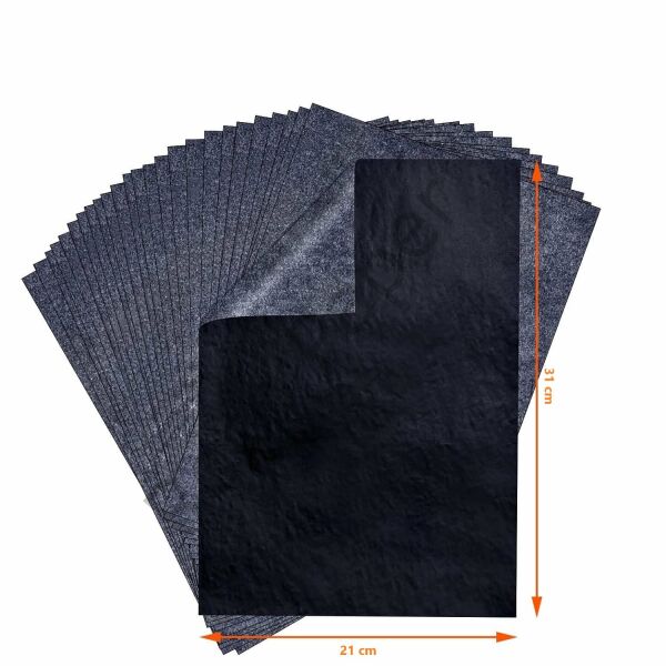 Karbon Grafit Transfer Kağıdı Siyah - 21x31 Cm - 5'li