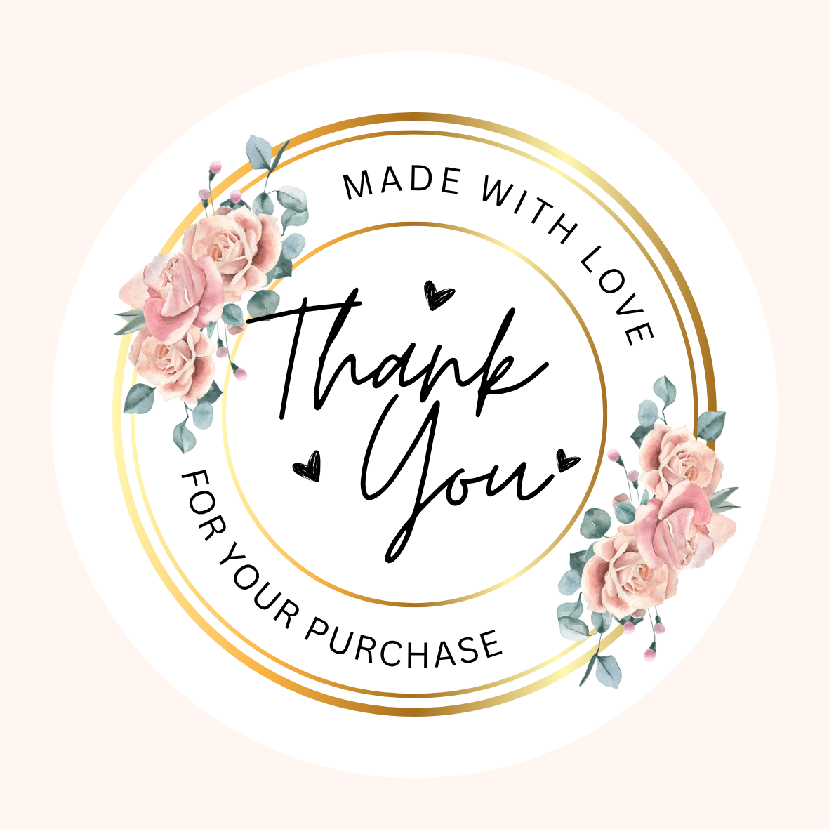 Sticker Deneme Thank You Tasarımlar WS03 - 3.5* 3.5 cm - 80 Adet