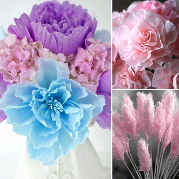 Italyan Krapon Kağıdı No:380 - Sümbül Lila - Hyacinthus 90 Gr. 50x150 Cm