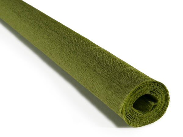 Italyan Krapon Kağıdı No:366 - Zeytin Yeşil - Green Olive 90 Gr. 50x150 Cm