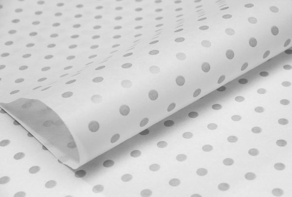 Ambalaj Kağıdı Gümüş Puantiye 40 Gr. 70*100 Cm 10'lu Paket