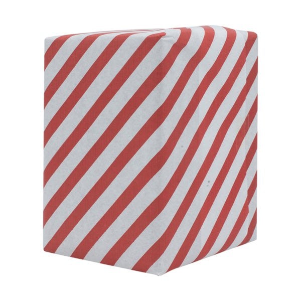 Ambalaj Kağıdı Beyaz Kırmızı Verev Çizgili 40gr 70x100cm 10'lu Paket