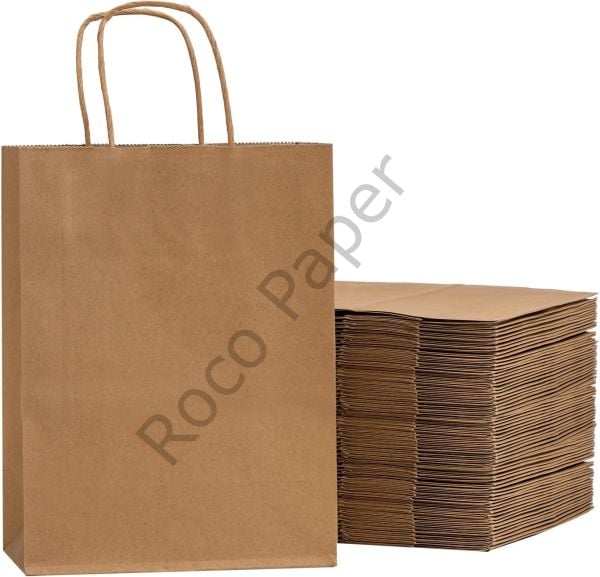 Kraft Kağıt Çanta Büküm Saplı 25x31x12 cm (25'li Paket)