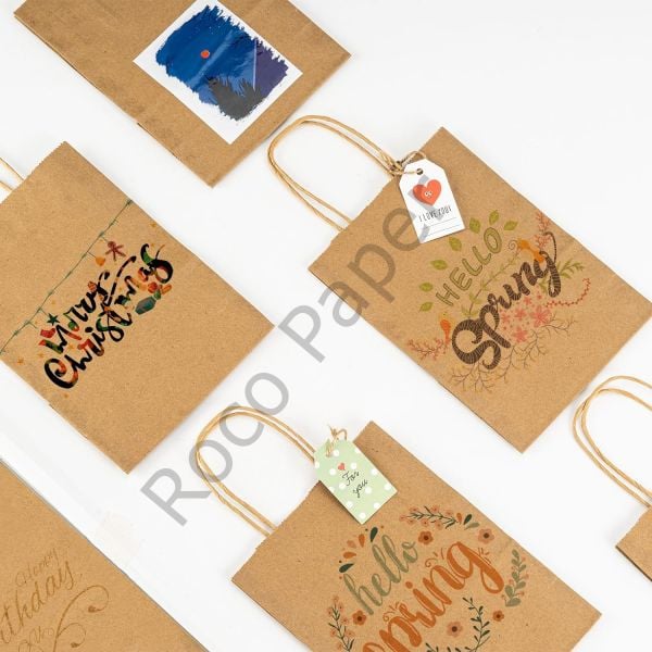 Kraft Kağıt Çanta Büküm Saplı 25x31x12 cm (25'li Paket)